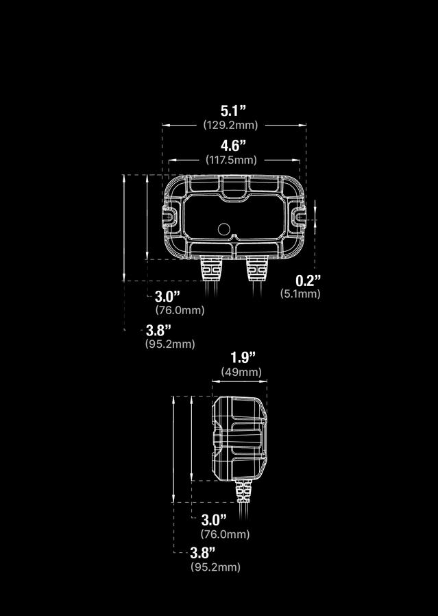 Dimensions Of GEN5X1 NOCO GEN Charger_F9B_XS_2x 100