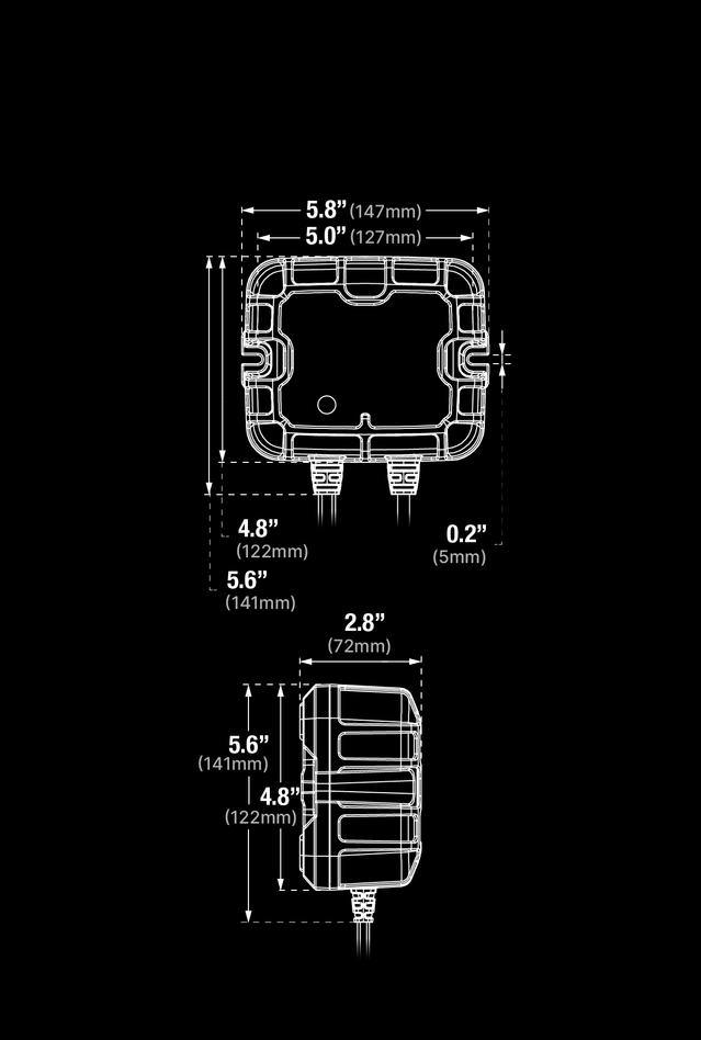 Dimensions Of GENPRO10X1 NOCO 10A GEN Charger_F9B_XS_2x 100
