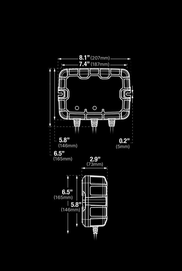 Dimensions Of GENPRO10X2 NOCO 20A GEN Charger_F9B_XS_2x 100