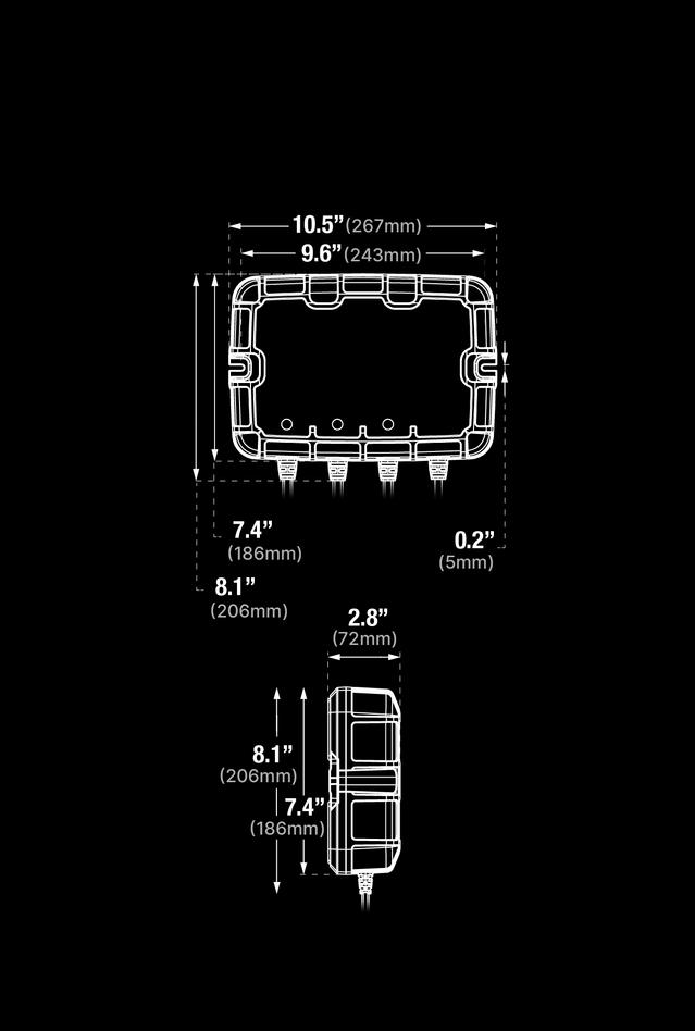 Dimensions Of GENPRO10X3 NOCO 30A GEN Charger_F9B_XS_2x 100