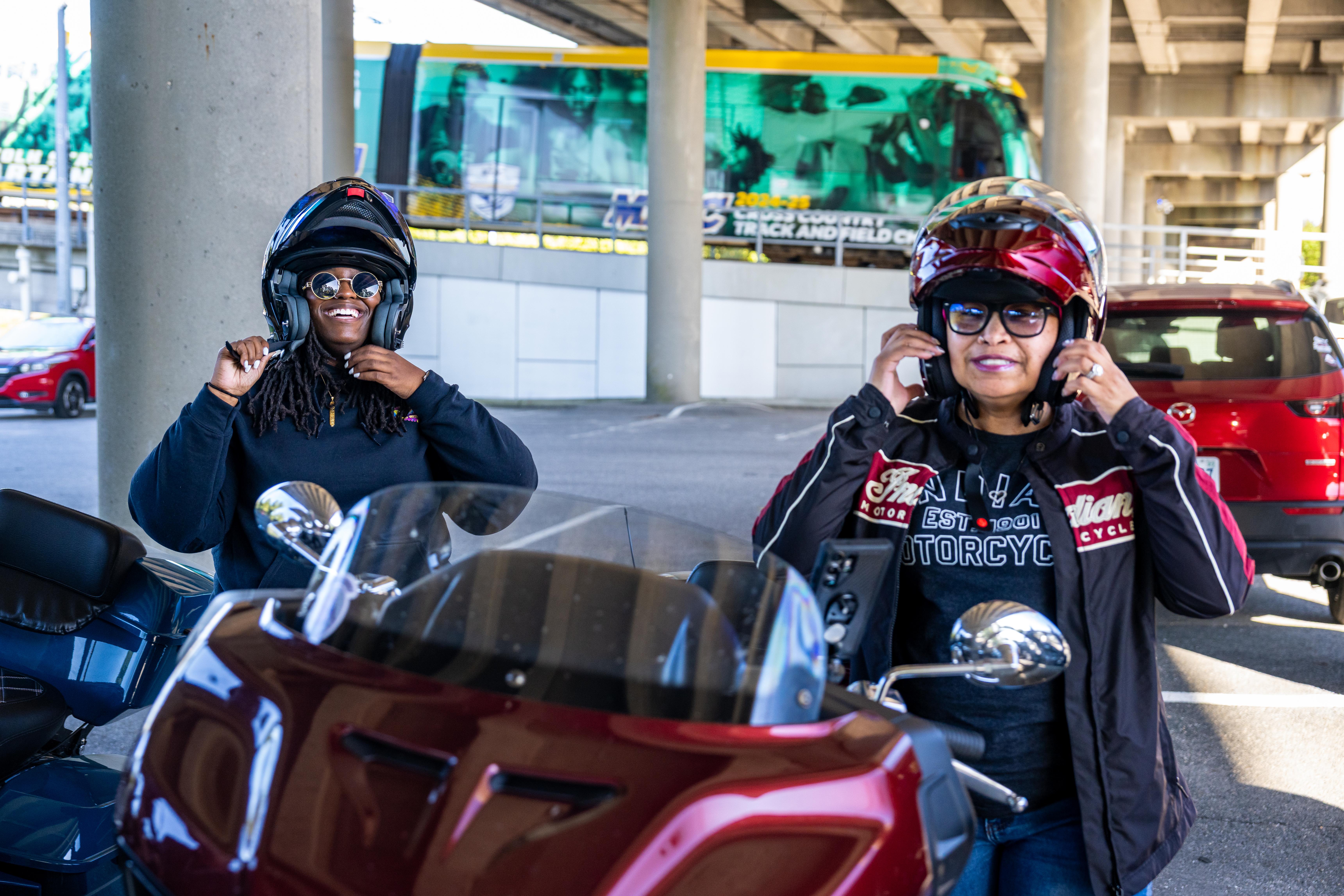 The shy military kid has become a woman who can ride 18 hours a day, fix her own bike, and command a room with newfound confidence.