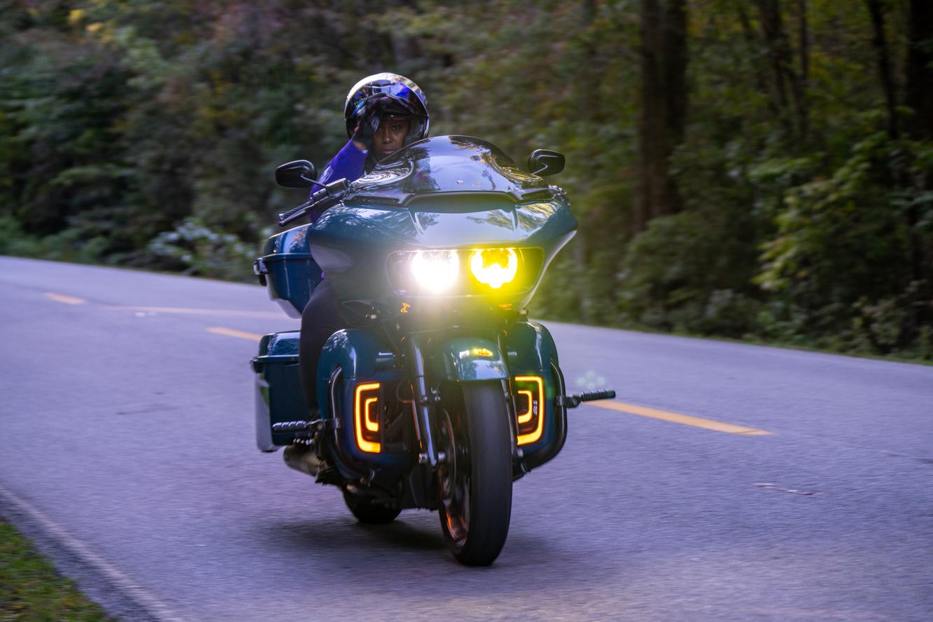 Rho navigating the winding roads of Virginia.