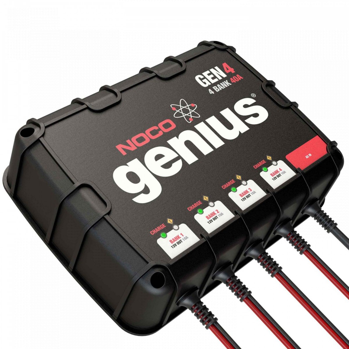 NOCO Genius GENPRO10X4, 4-Bank, 40-Amp (10-Amp Per Bank) Fully