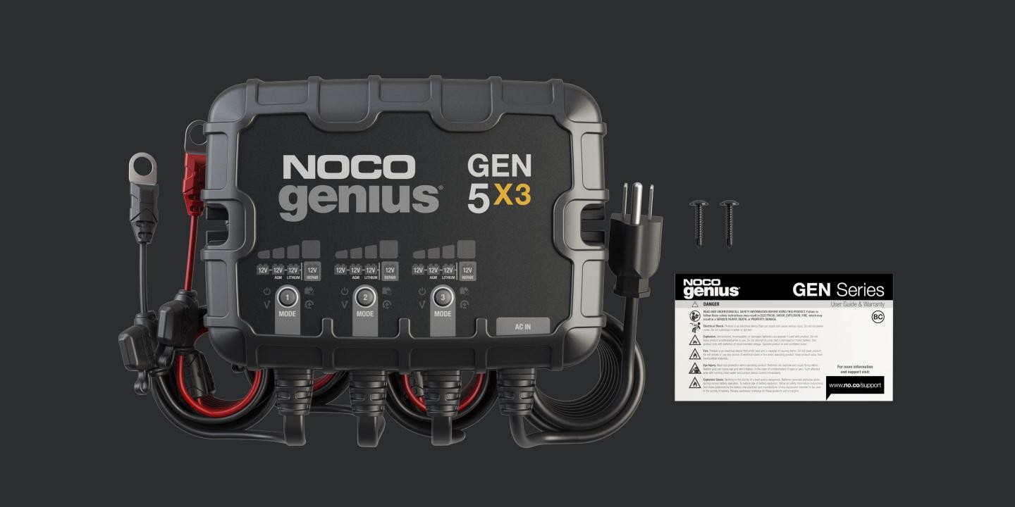 NOCO Genius GEN5X3, 3-Bank, 15 A Smart Marine Charger for sale online