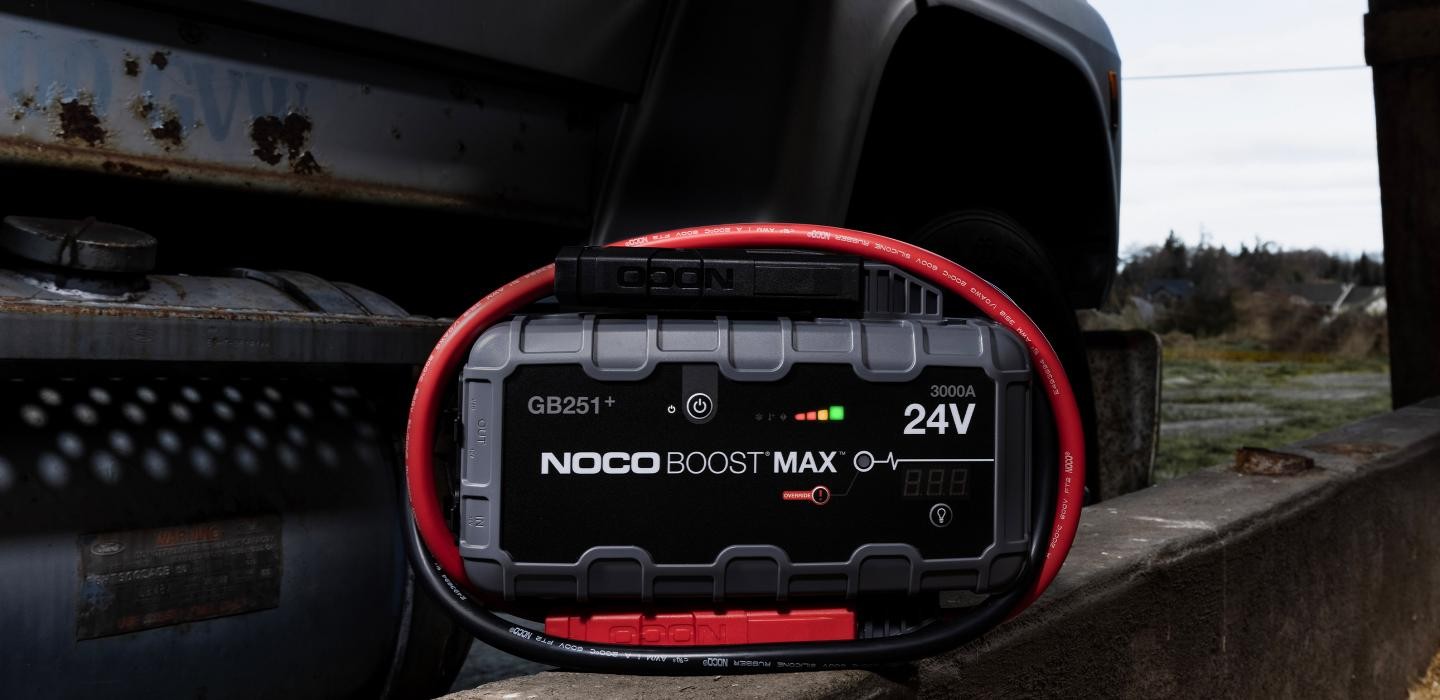 NOCO Boost Max GB251 3000 Amp 24-Volt UltraSafe Portable Lithium Jump  Starter Box, Battery Booster Pack, and Commercial Jumper Cables for  Gasoline and