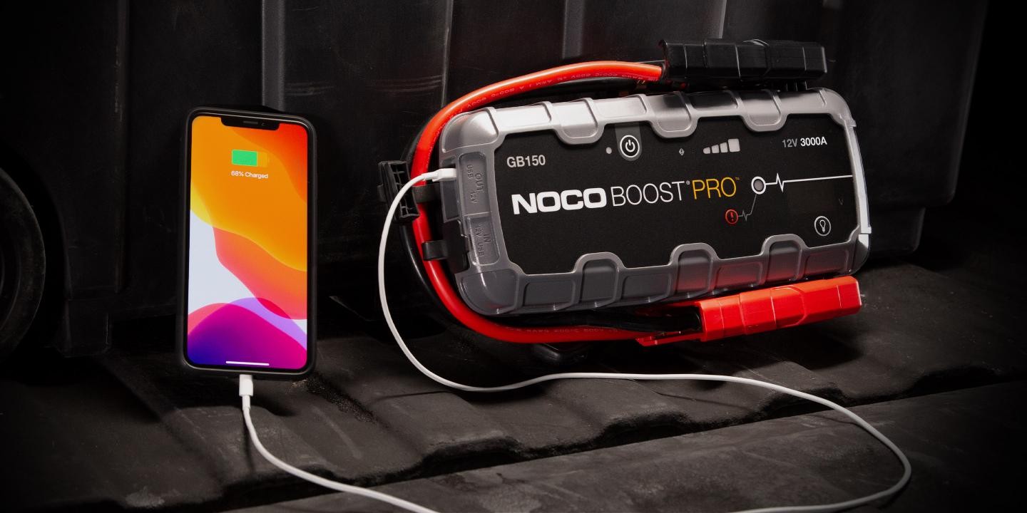 Kjøp Noco Genius GB150 Boost HD - Jump start til 12V + XGC4 (220V lader)