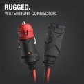 NOCO GC003 12V Rugged Watertight Connector With Water Droplets on Connectors