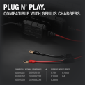 Plug N’ Play. Made for genius chargers. GC002 eyelets on the ground next to a variety of genius chargers