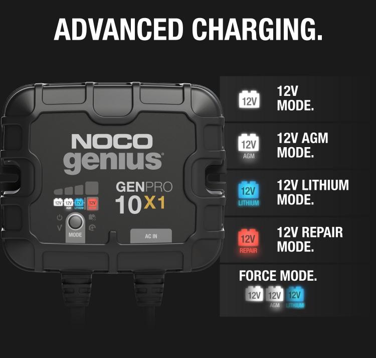 1-Bank 10A On-Board Battery Charger - GENPRO10X1 - NOCO