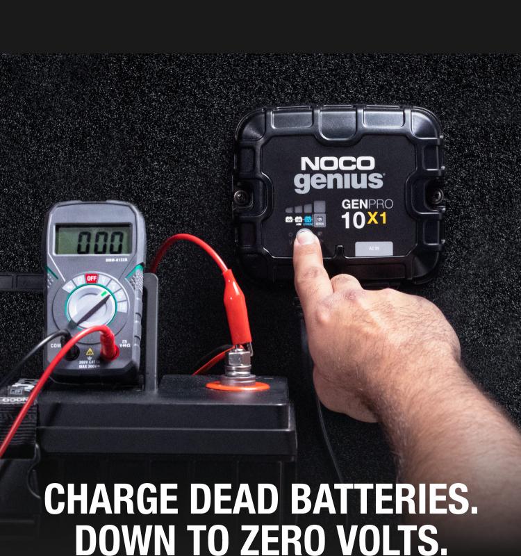 1-Bank NOCO Genius GENPRO10X1 10-Amp Fully-Automatic Smart Marine Charger 