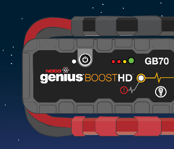 The NOCO Genius Boost HD GB70 Jump Starter. 