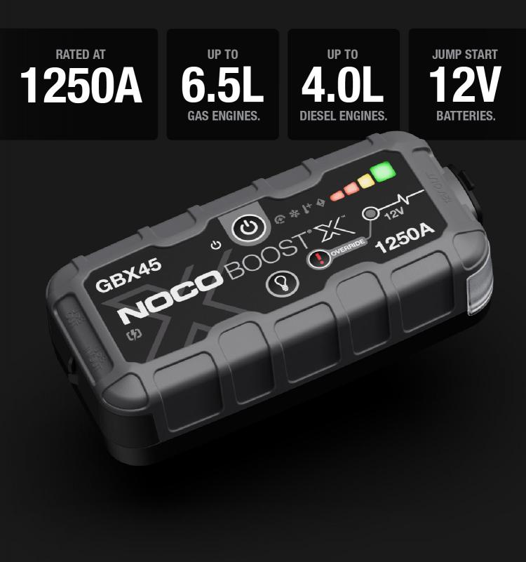 NOCO Boost X GBX45 1250A 12V UltraSafe Portable Lithium Jump Starter USB-C Power 
