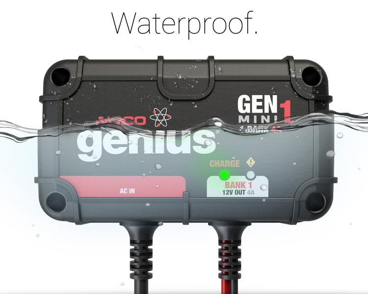 GENMINI1 CHARGEUR GENIUS MINI 1 BANK A BORD 12V 4A AUTOMAT Trans-Canada  Energies Distribution