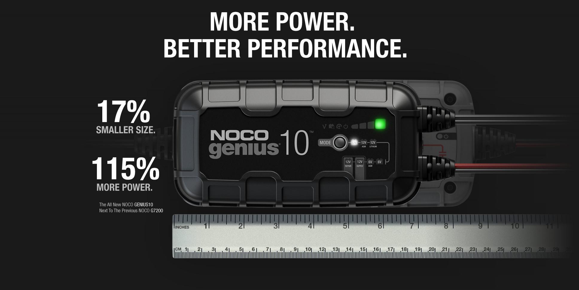 NOCO Genius 10 - 6V/12V 10 Amp Battery Charger, Maintainer & Desulfator