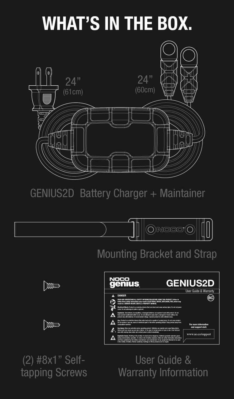 NOCO Genius2D 12V 2A Direct Mount Smart Batterieladegerät - günstig kaufen  ▷ FC-Moto