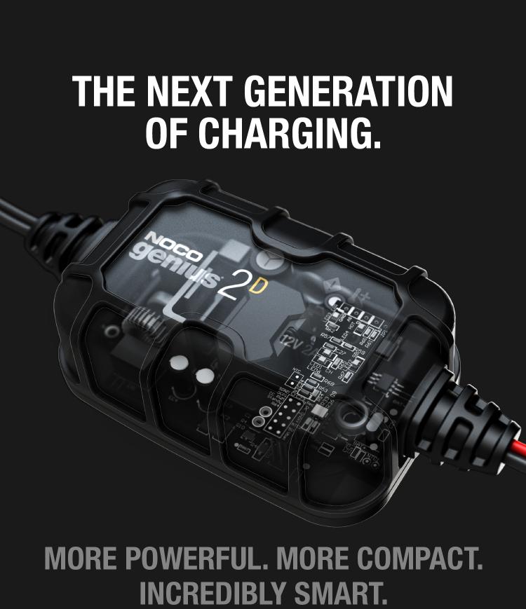 Chargeur de batterie intelligent NOCO GENIUS2D intégré,  chargeur/mainteneur/Dénulfator, 2 a, 12 V