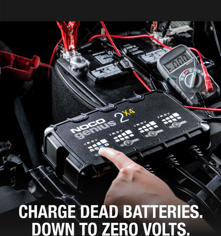 Polaris RZR Genius 2x4 6V/12V 4-Bank, 8-Amp Smart Battery Charger