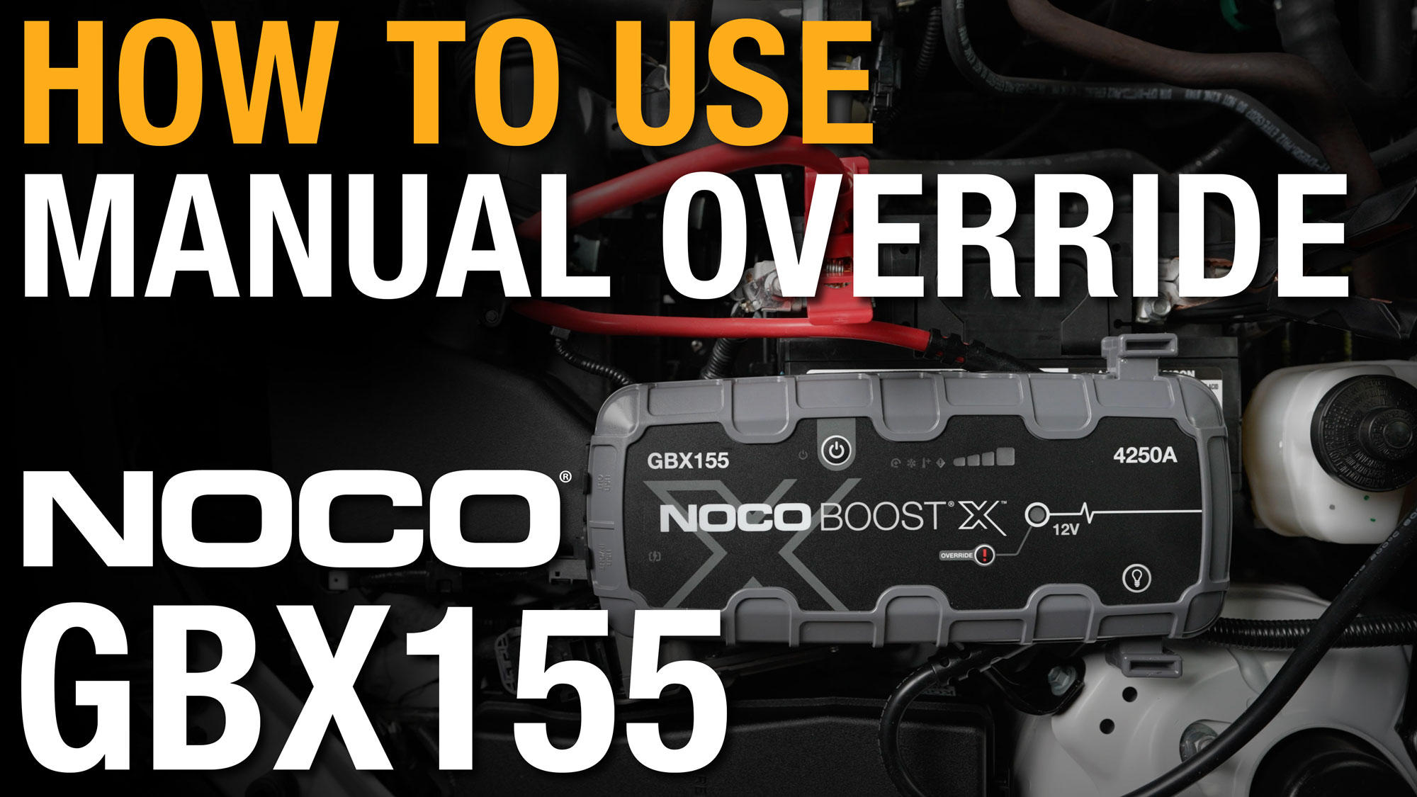 NOCO Genius Boost manual override button location