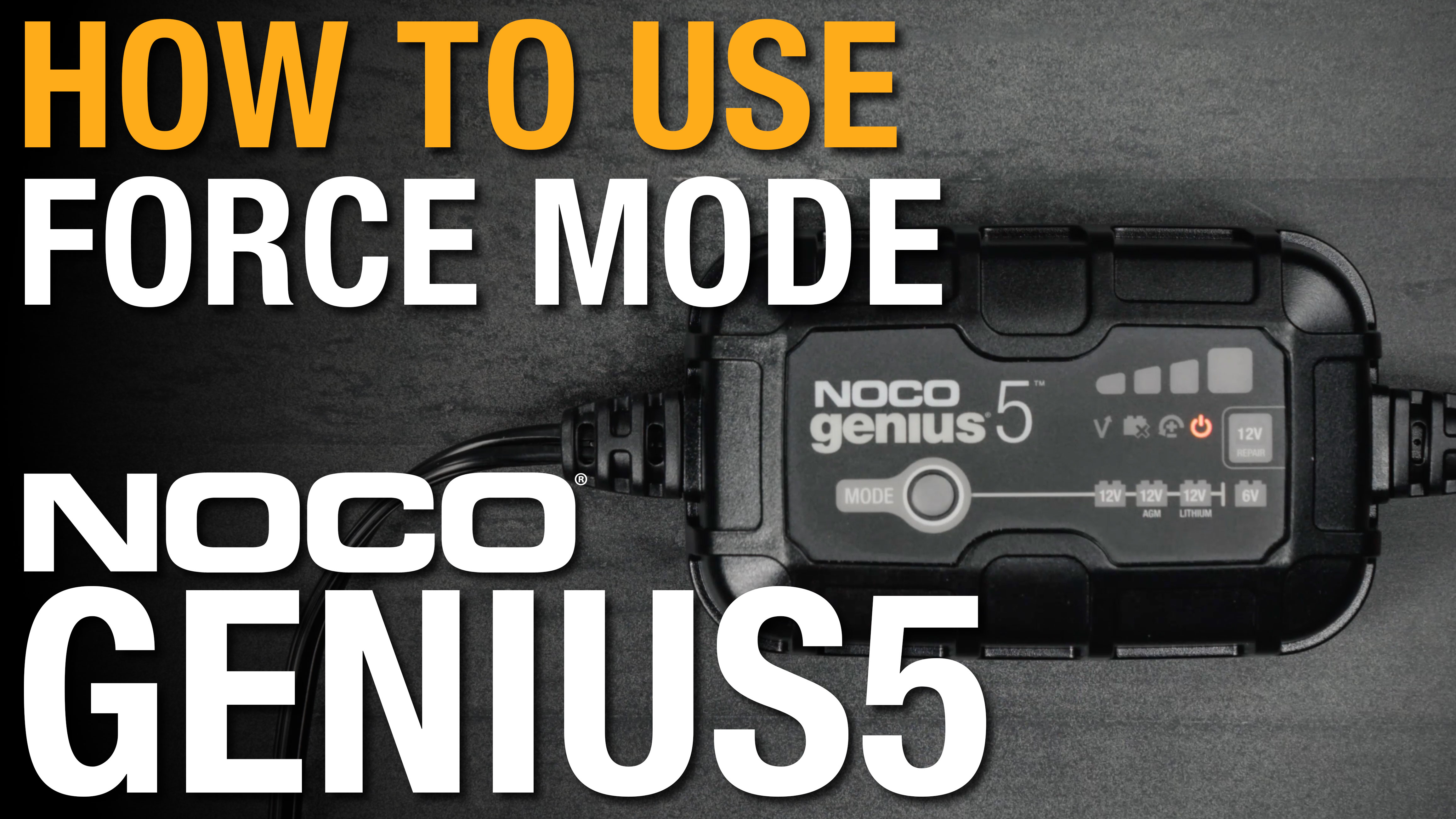 NOCO Genius 5 charger mode selection chart