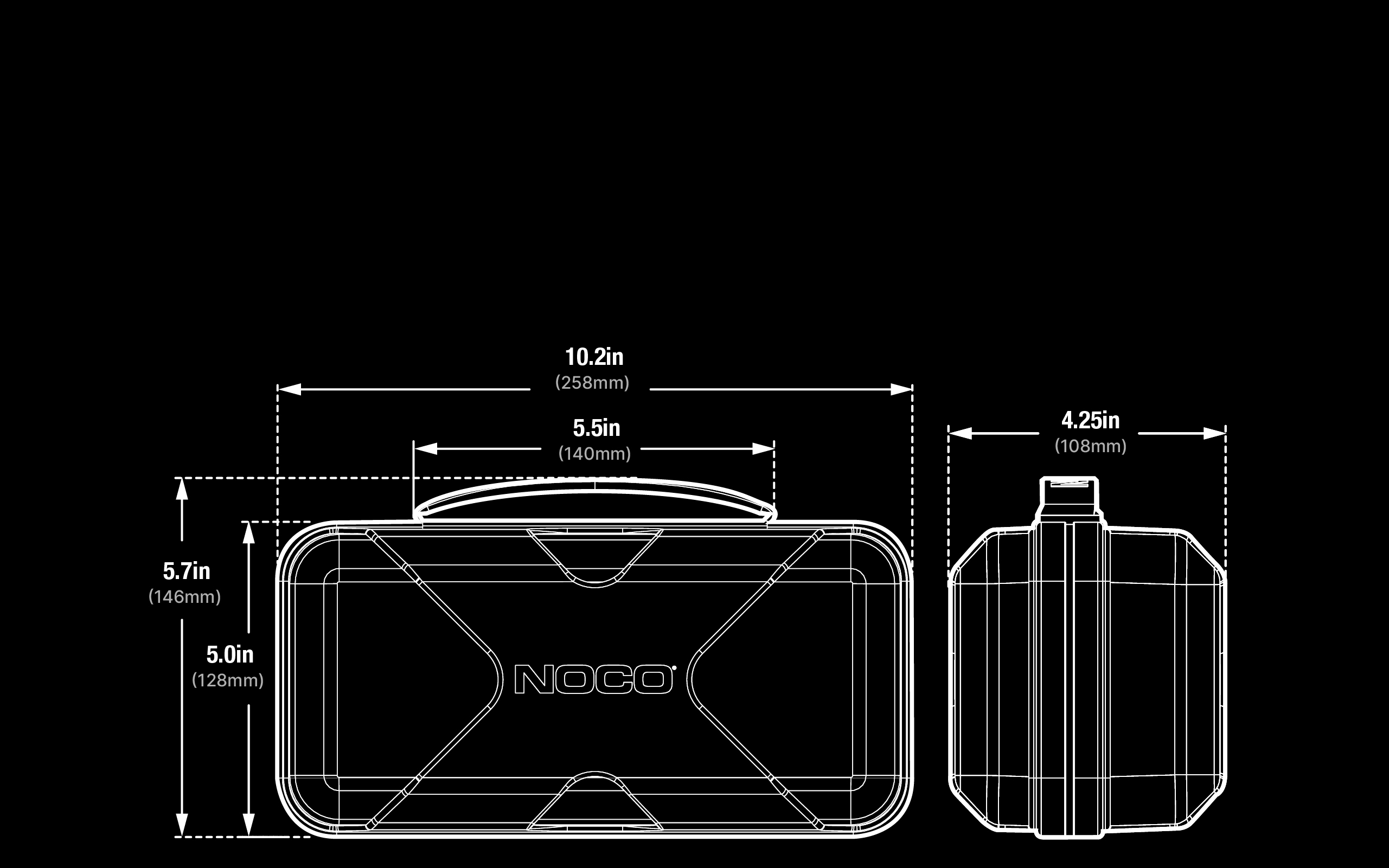 NOCO GBC017 Étui De Protection EVA Pour Aide Au Démarrage GB50 UltraSafe - Boîtier Robuste Et Portable